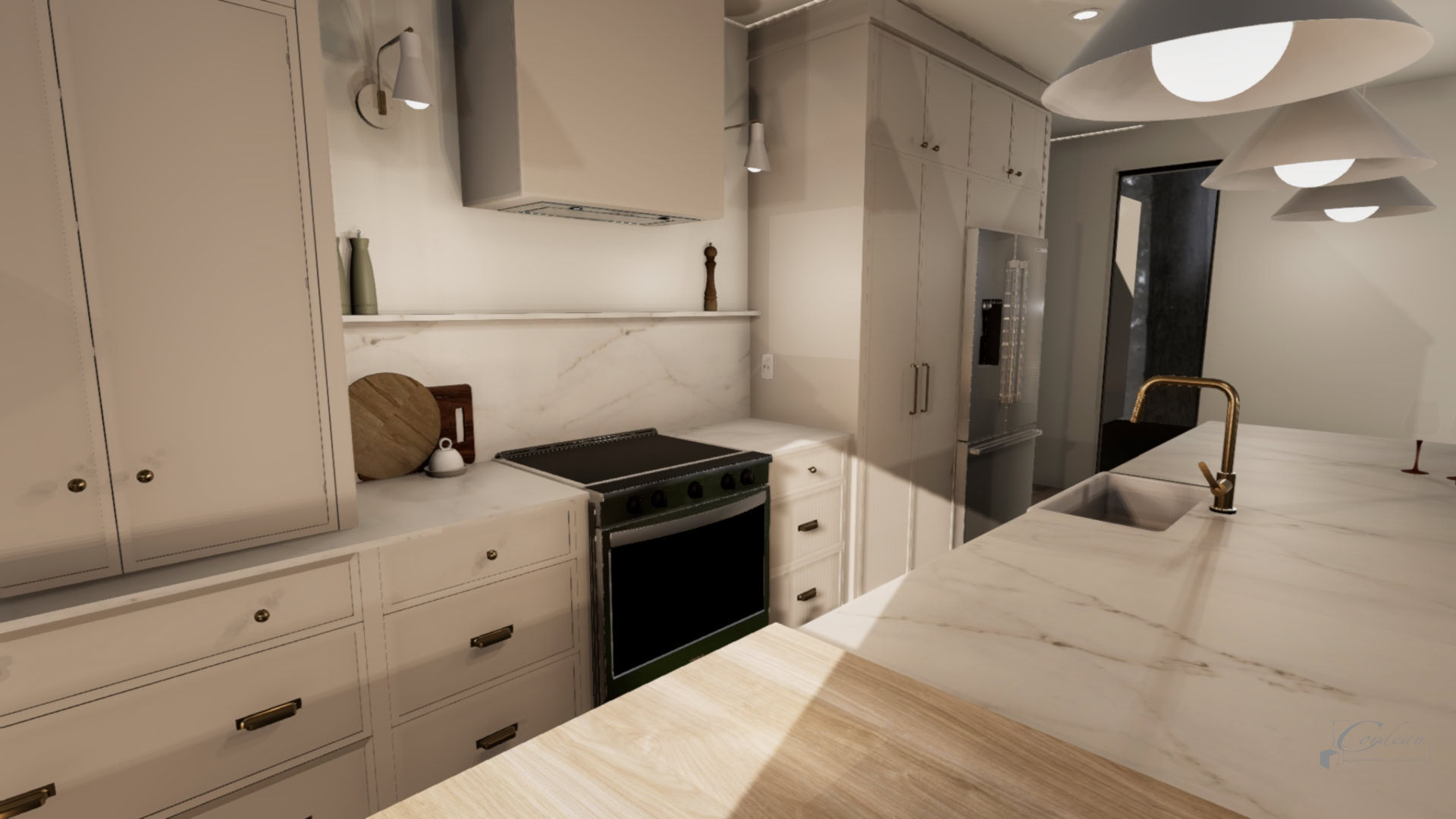 Rendu 3D du projet de cuisine